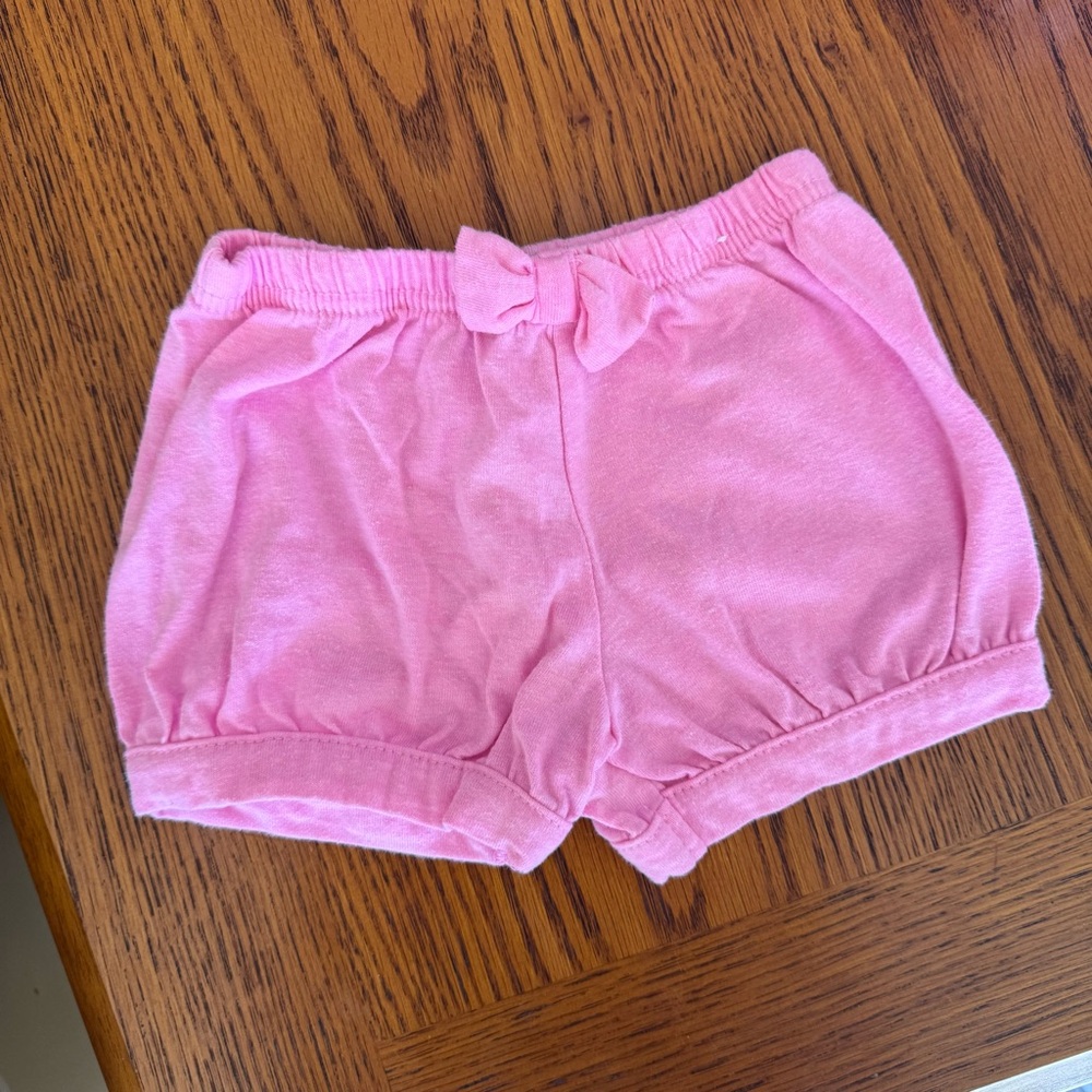 Garanimals Baby Girls Pink Bow Bubble Shorts Size 6-9 Months
